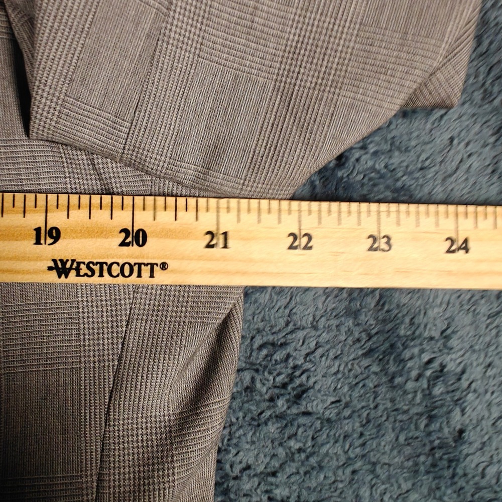 Banana Republic Mens Wool 44R Tailored Blazer Tan Glen Plaid Sport Coat 235843 - Picture 12 of 15